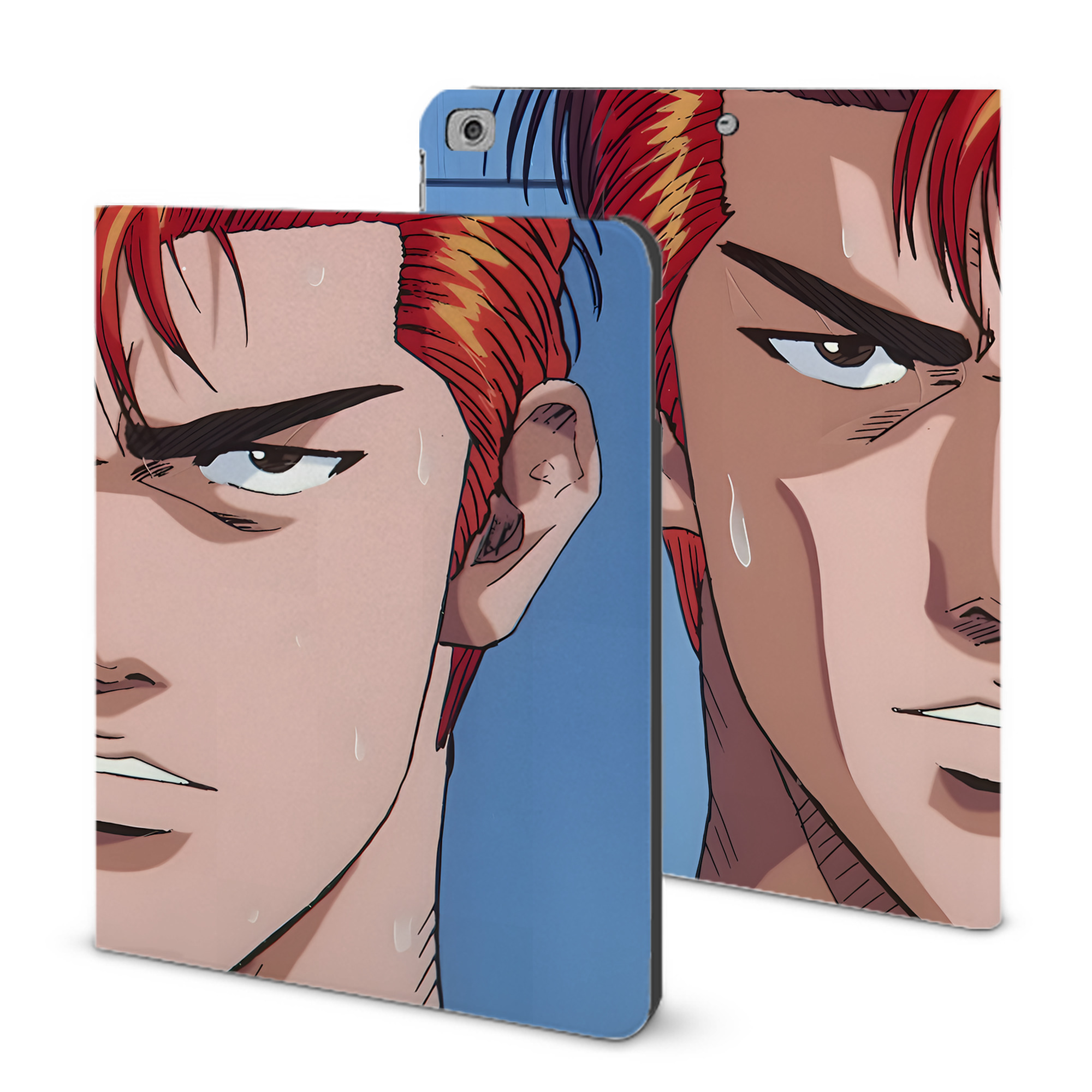 （画像用） SLAM DUNK／スラムダンク IPad ケース ブック型 PUレザー TPU 耐衝撃 軽量 薄型 ペン収納なし 全面保護 IPad 各モデル対応